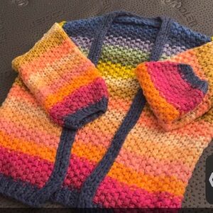 Multicolor Crochet Women's Cardigan